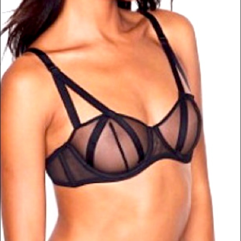 VS LUXE LINGERIE Mesh Balconette Bra